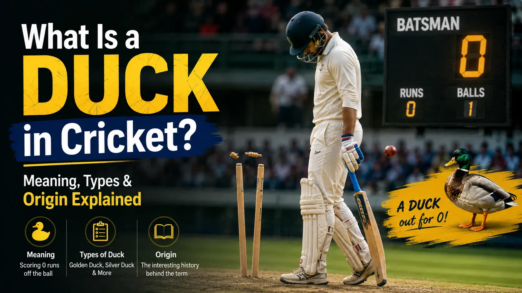 What Is a Duck in Cricket? Meaning, Types & Origin Explained