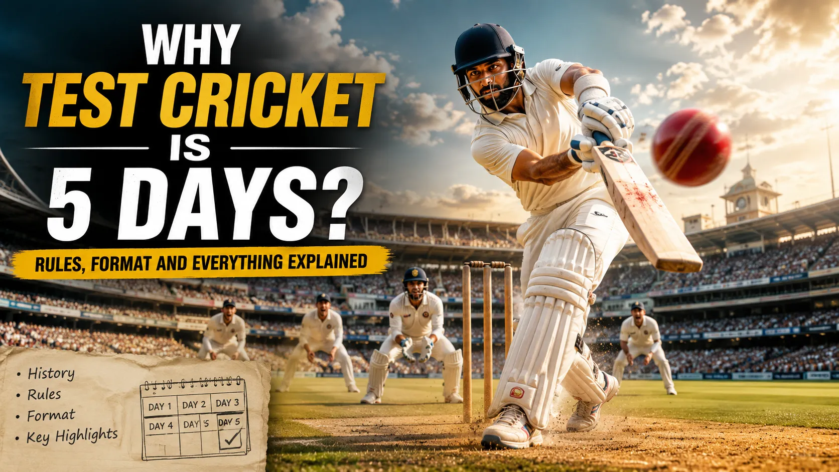 Why Test Cricket is 5 Days: Rules, Format and Everything Explained